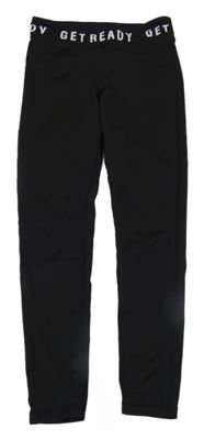 Černé sportovní legíny s nápisem v pase H&M