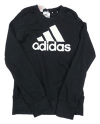 Černá mikina s logem Adidas