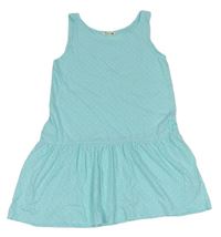 Mátové puntíkaté bavlněné šaty H&M