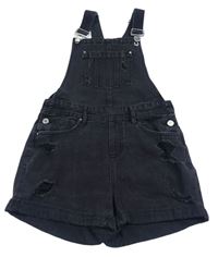 Šedé riflové laclové kraťasy Denim 