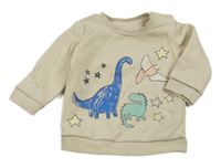 Béžová mikina s dinosaury M&S