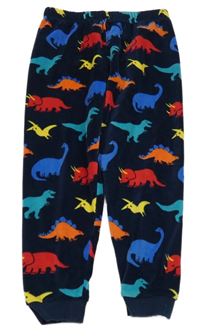 Tmavomodré plyšové pyžamové kalhoty s diny M&S