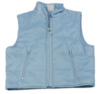 Světlemodrá šusťáková lehce zateplená vesta Topolino