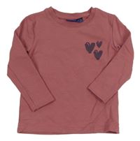 Růžová mikina se srdíčky Lupilu