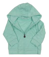 Tyrkysová puntíkatá propínací mikina s kapucí St. Bernard