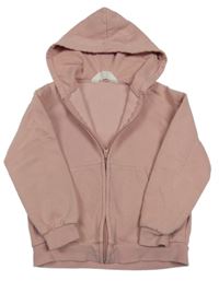 Růžová propínací mikina s kapucí H&M