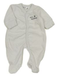 Bílý sametový overal s hvězdami a nápisem Ergee