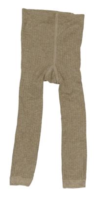 Béžové žebrované punčocháčové legíny H&M