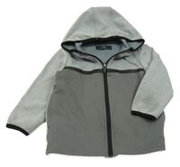 Světlešedo-tmavošedá propínací mikina s kapucí Matalan