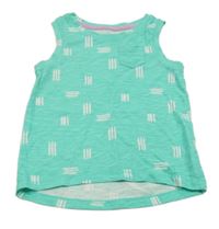 Tyrkysovo-bílé vzorované tílko Cat&Jack