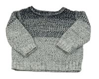 Černo-šedý melírovaný svetr Primark