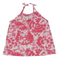 Růžovo-bílý batikovaný top H&M