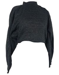 Dámské tmavošedý lehký svetr se stojáčkem Primark 