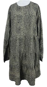 Dámské černo-béžové vzorované šaty Pep&Co