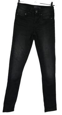 Dámské černé elastické skinny rifle Cars 