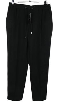 Nové - Dámské černé strukturované volné kalhoty Sfera 