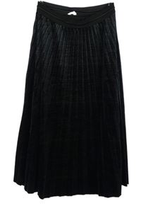 Dámská černá melírovaná sametová plisovaná midi sukně Hush 