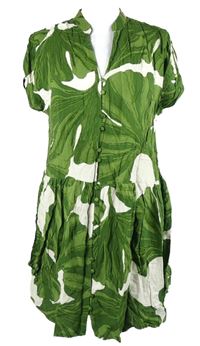 Nové - Dámská zeleno-bílá vzorovaná šatová tunika H&M