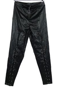 Dámské černé potažené tregíny se šněrováním Ann Summers 