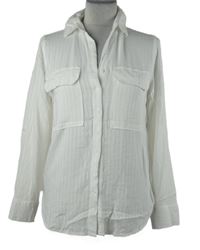 Dámská bílá proužkovaná halenka Amisu 