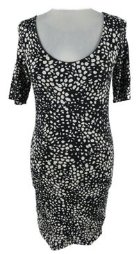 Dámské černo-bílé vzorované šaty H&M