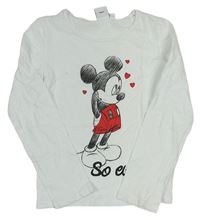 Bílé triko s Mickey Mousem Disney