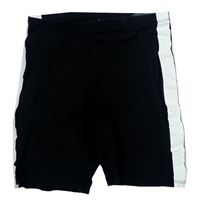 Černo-bílé elastické kraťasy H&M