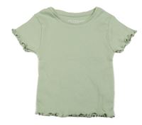 Světlekhaki žebrované tričko Primark