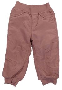 Starorůžové šusťákové podšité kalhoty Ergee