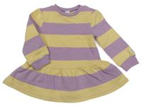 Fialovo-žlutá pruhovaná mikina Topomini