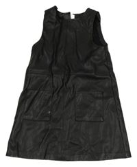 Černé koženkové šaty Zara