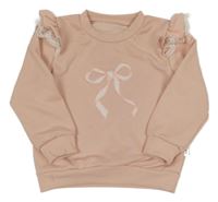 Světlerůžová mikina s mašlí