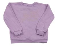 Fialová mikina s nápisem