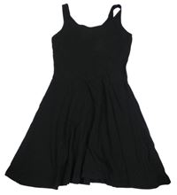 Černé bavlněné elastické šaty H&M
