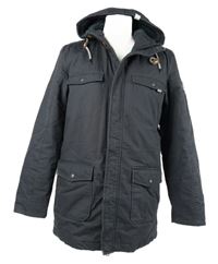 Pánská šedá riflová zimní bunda s kapucí Maui Wowie