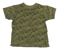 Khaki-černé vzorované tričko Primark