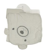 Nové - Bílá froté osuška s medvídkem na kapuci Dunnes