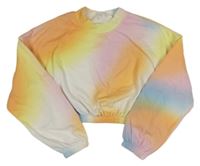 Barevná duhová crop mikina H&M