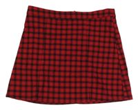Červeno-černá kostkovaná sukně GÉMO