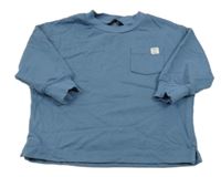 Modrošedá mikina s kapičkou Next