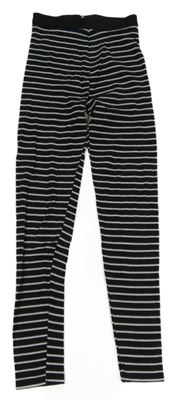 Černo-bílé pruhované spodní kalhoty C&A