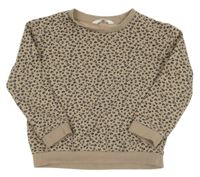 Světlehnědo-černá vzorovaná mikina M&S