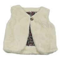 Smetanová kožešinová podšitá vesta Name it