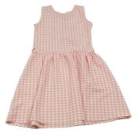 Bílo-růžové vzorované šaty 