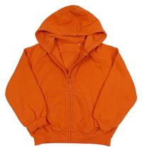 Oranžová propínací oversize mikina s kapucí George