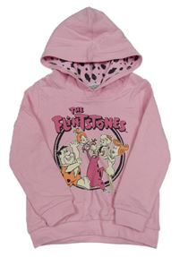 Růžová mikina s kapucí - Flintstoneovi