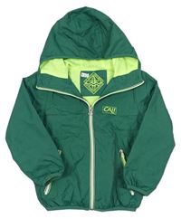 Zelená šusťáková jarní bunda s kapucí zn. Next