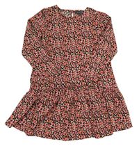 Růžovo-barevné květinové šaty zn. Primark