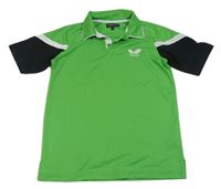 Limetkovo-černé sportovní polo tričko Butterfly 