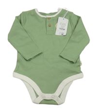 Nové - Zeleno-bílé žebrované body Maybe baby